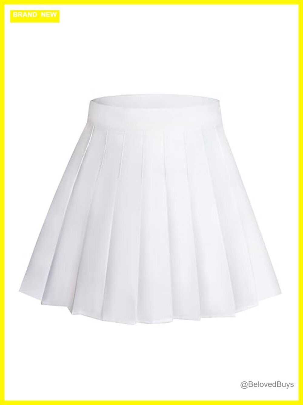 High Waisted Pleated A-Line Mini Skirt with Lining Shorts